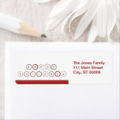 ホリデイサークルバナー – 赤と緑 ラベル (インサイチュ)