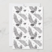 ホリデイシンプルエバーグリーンブランチファミリーフォトカード シーズンカード (裏面)