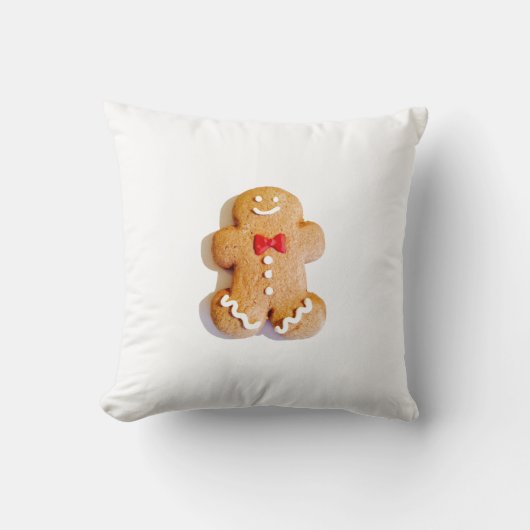 ホリデイジンジャーブレッドマンクリスマスデコール クッション (正面)