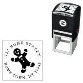 ホリデイジンジャーブレッドマンサーキュラー差出人住所 セルフインキングスタンプ (インサイチュ)