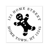 ホリデイジンジャーブレッドマンサーキュラー差出人住所 セルフインキングスタンプ (デザイン)