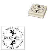 ホリデイジンジャーブレッドマンサーキュラー差出人住所 ラバースタンプ (押印)