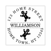 ホリデイジンジャーブレッドマンサーキュラー差出人住所 ラバースタンプ (インプリント)