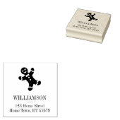 ホリデイジンジャーブレッドマンスクエア差出人住所 ラバースタンプ (押印)