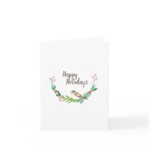 ホリデイスパロー折り畳みノートカード