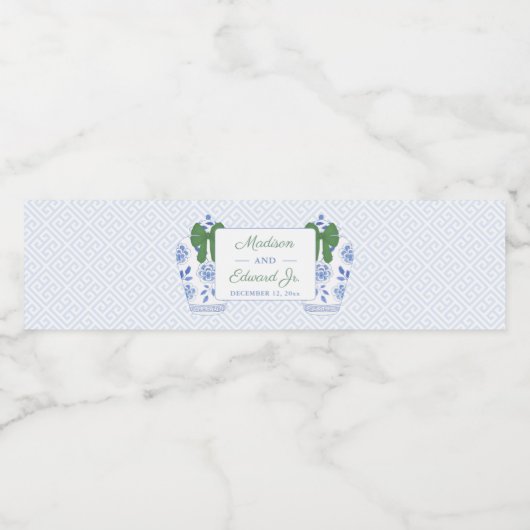 ホリデイズジンジャージャングリーンボウウェディングシャワーパーティー ペットボトルラベル (シングルラベル)