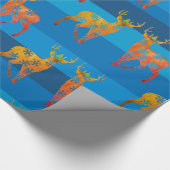 ホリデイズディアスノーフレークスラッピング紙 ラッピングペーパー (角)