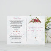 ホリデイズレッドポインセティアスノーフレーク結婚式 プログラム (スタンド正面)