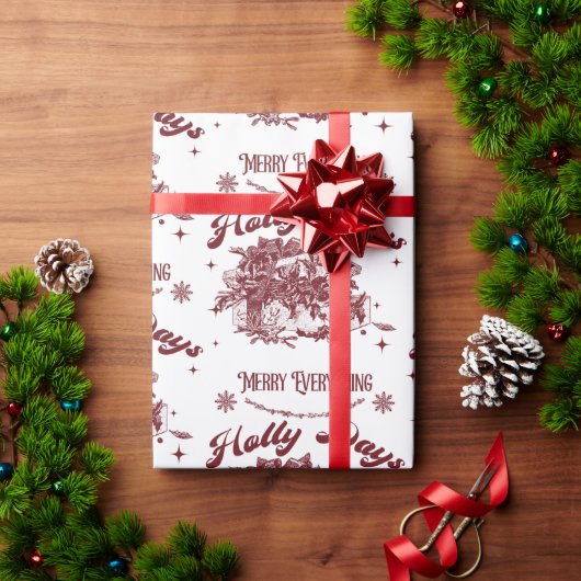 ホリデイズ ヴィンテージ クリスマス ラッピングペーパー (クリスマスギフト)