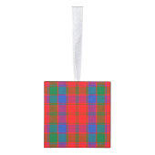 ホリデイタイムクランロバートソンタータンチェックプレイド キューブオーナメント (右)