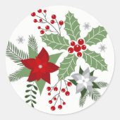 ホリデイチャームエンベロープステッカー ラウンドシール (正面)