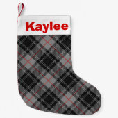 ホリデイチャームクランモファットタータンチェック スモールクリスマスストッキング (正面)