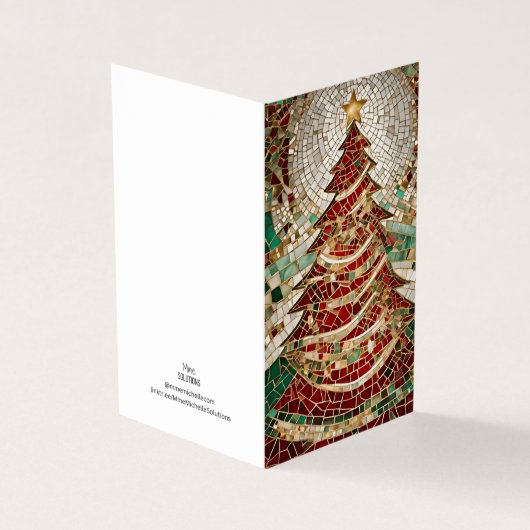 ホリデイテーマクリスマスツリースターモザイク (外部)