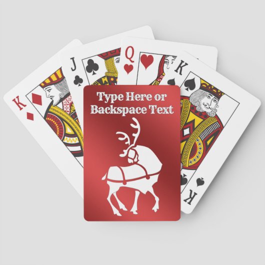 ホリデイトランプパーソナライズされたトナリーカード トランプ (裏面)