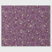 ホリデイハイビスカスプラムシュガープラム ラッピングペーパー (フラット)