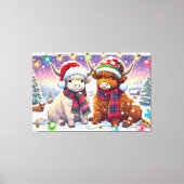 ホリデイハイランドフシズインウィンターワンダーランドマンガ キャンバスプリント (正面)