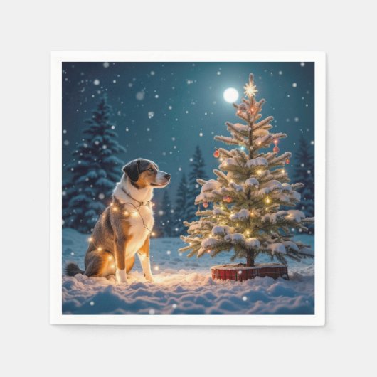 ホリデイハウンド昆布の軽い文字列 スタンダードカクテルナプキン (正面)