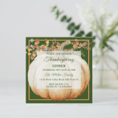 ホリデイパンプキンサンクスギビングディナー招待状 招待状 (スタンド正面)