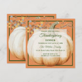ホリデイパンプキンサンクスギビングディナー招待状 招待状 (正面/裏面)