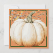 ホリデイパンプキンサンクスギビングディナー招待状 招待状 (裏面)