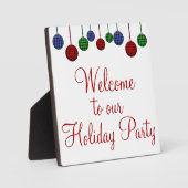 ホリデイパーティバッファロープレイドテーブルへようこそ フォトプラーク (正面)