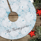 ホリデイビーチトロピカルサンドドルターコイズ ブラッシュドポリエステルツリースカート