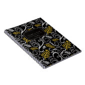 ホリデイフェスティバルデコ金ゴールドリーフ ノートブック (右側)