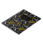 ホリデイフェスティバルデコ金ゴールドリーフ ノートブック (左側)