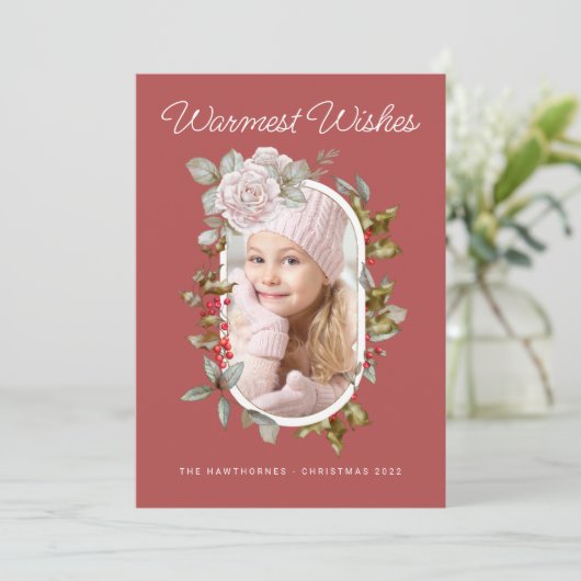 ホリデイフローラとエバーグリーンズボタニカルフォト シーズンカード (スタンド正面)