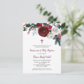 ホリデイフローラウィンターバプティスフォト招待状 案内ポストカード (スタンド正面)