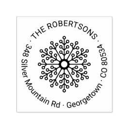 ホリデイフローラスノーフレークラウンド差出人住所 セルフインキングスタンプ