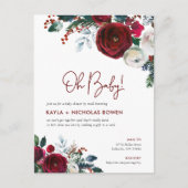 ホリデイフローラベビーシャワーバイメール招待状 シーズンポストカード (正面)