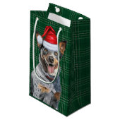 ホリデイブルーヘレフェスティバルホリデープレイドクリスマス スモールペーパーバッグ (正面アングル)