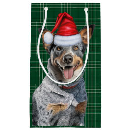 ホリデイブルーヘレフェスティバルホリデープレイドクリスマス スモールペーパーバッグ