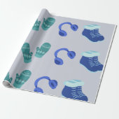 ホリデイブルー ラッピングペーパー (アンロールド)