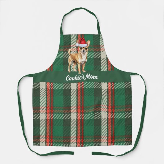 ホリデイプライド千華華サンタドッグクリスマス エプロン (正面)
