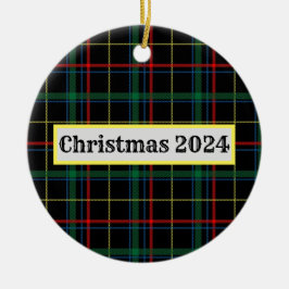 ホリデイプラッドセラパーソナライズされたミックオーナメント セラミックオーナメント