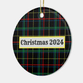 ホリデイプラッドセラパーソナライズされたミックオーナメント セラミックオーナメント (左)