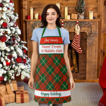 ホリデイプレイドエプロン「スイートトリート」