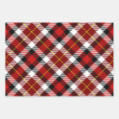 ホリデイプレイドギフトラップレッドグリーンブラックイエロー ラッピングペーパーシート (正面3)