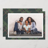 ホリデイプレイドクリスマスフォトカード (正面/裏面)