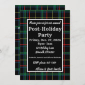 ホリデイプレイドフルーツケーキ招待状 招待状 (正面/裏面)