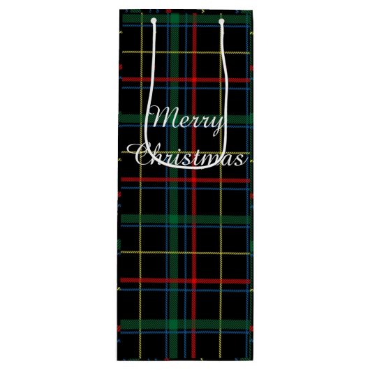 ホリデイプレイドワイン抱き枕 ワインギフトバッグ (正面)