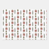 ホリデイプレイド&格言ラッピング紙 | 3シートセット ラッピングペーパーシート (正面2)