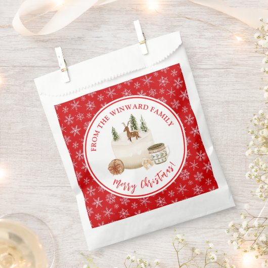 ホリデイベーキングクリスマスケーキ フェイバーバッグ (クリップ留めされた状態)