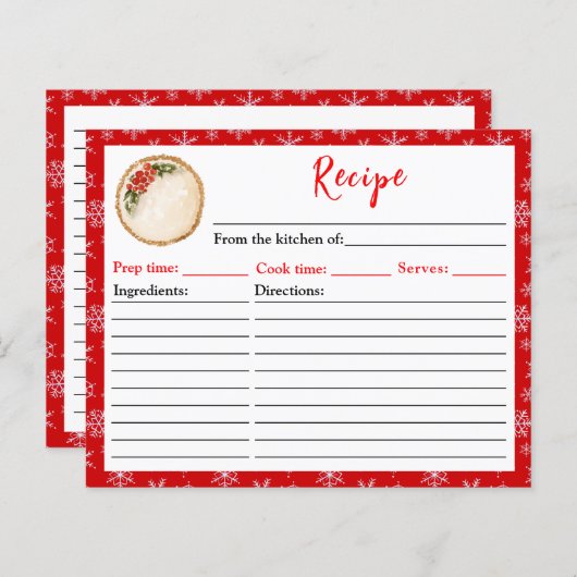 ホリデイベーキングクリスマスパイレシピ (正面/裏面)