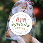 ホリデイベーキングスピリッツ明るいウィスクフェスティバルクリスマス ラウンドシール