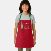 ホリデイベーキングチームカワイイ格言レッドクリスマスアプロ エプロン (インサイチュ)