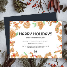 ホリデイベーキングベーカリージンガーブレッドホリデーカード 招待状