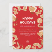 ホリデイベーキングベーカリージンガーブレッドホリデーカード 招待状 (正面)